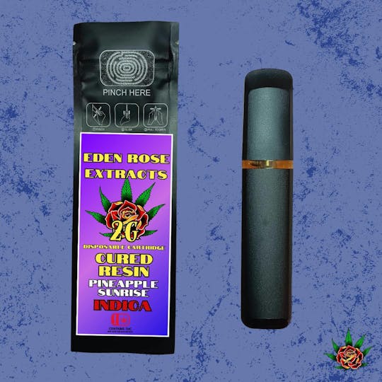 Eden Rose Processing - Eden Rose Cured Resin Disposable 2g - Pineapple Sunrise (Indica) - 1