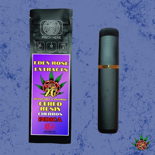 Eden Rose Processing - Eden Rose Cured Resin Disposable 2g - Churros (Indica) - 1