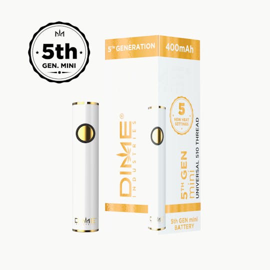 Dime Industries - Dime Industries 5th Generation Mini 510 Thread Battery - White (2024) - 1