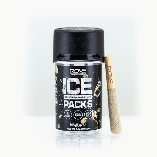 ROVE - Maui Waui | Ice Packs Rosin, Diamond, Hash Infused | 3pk - 1