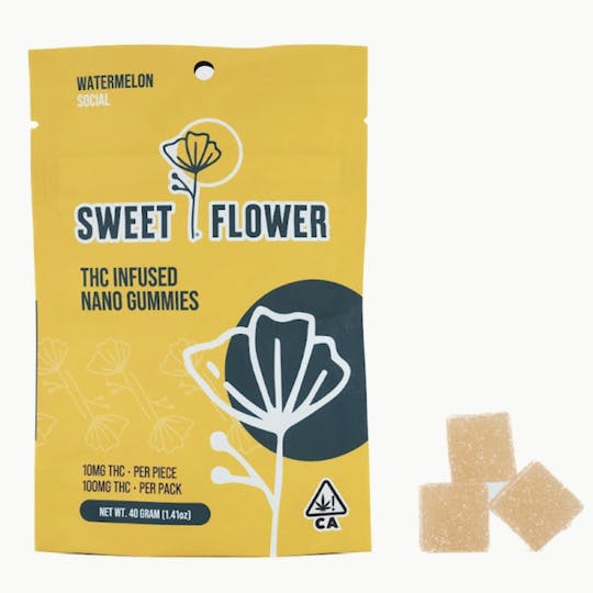 Sweet Flower - Sweet Flower - Watermelon Social - Nano Gummies - 100mg - 1
