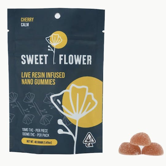 Sweet Flower - Sweet Flower - Cherry Calm - Live Resin Nano Gummies - 100mg - 1