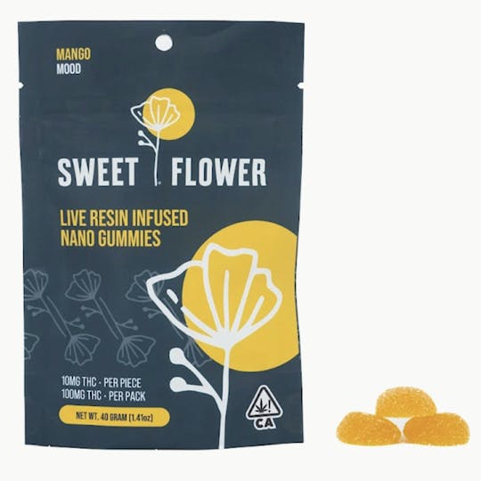 Sweet Flower - Sweet Flower - Mango Mood - Live Resin Nano Gummies - 100mg - 1