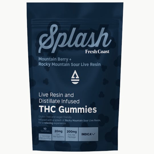Fresh Coast - Mountain Berry/Rocky Mountain Sour | Splash Live Resin Gummies | Indica - 1