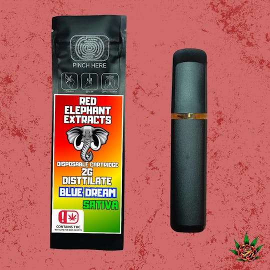 Eden Rose Processing - Red Elephant Extracts 2g Distillate Disposable Cart - Blue Dream - 1