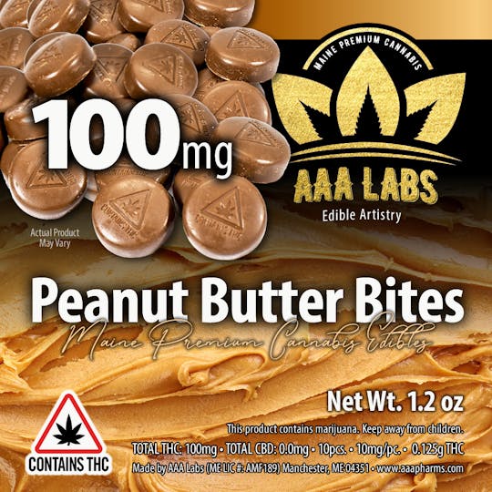 AAA Pharms - Peanut Butter Bites - 100mg THC - 1