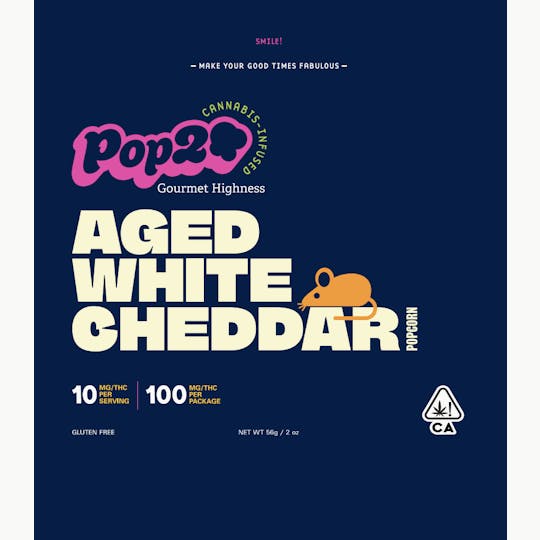 Pop20 - POP20 Aged White Cheddar Popcorn 100mg - 1