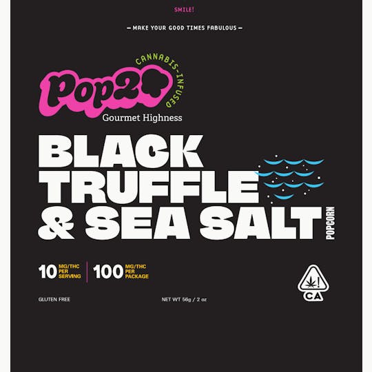 Pop20 - POP20 Black Truffle Sea Salt Popcorn 100mg - 1