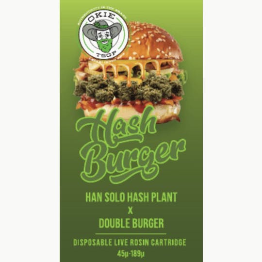 Okie TSGP - Hash Burger -45µ-189µ - 0.5g Disposable Live Rosin Cart - 1
