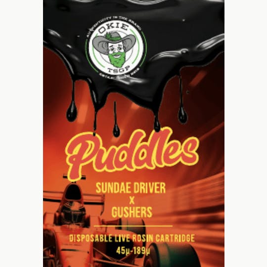 Okie TSGP - Puddles - 45µ-189µ - 0.5g Disposable Live Rosin Cart - 1