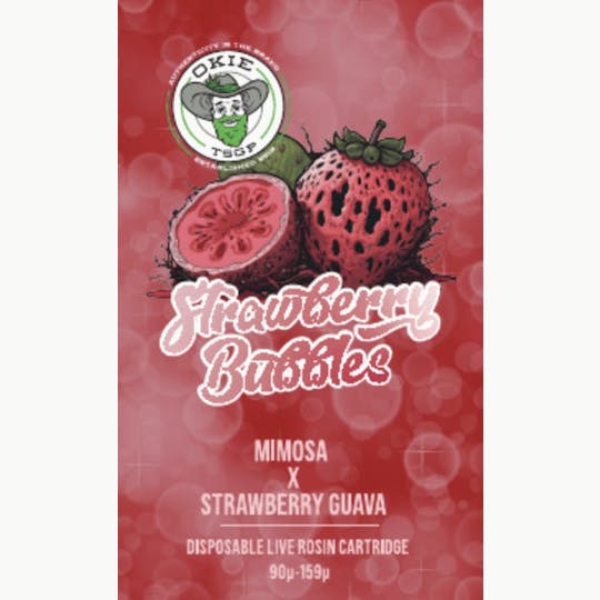 Okie TSGP - Strawberry Bubbles - 90µ-159µ - 0.5g Disposable Live Rosin Cart - 1