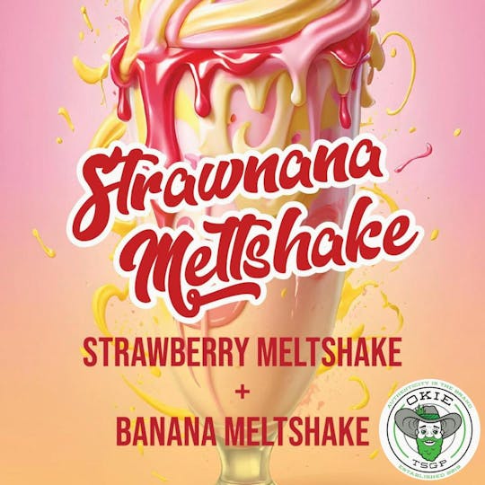 Okie TSGP - Strawnana Meltshake - 45µ-189µ - 0.5g Disposable Live Rosin Cart - 1