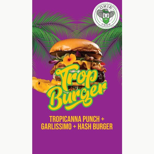 Okie TSGP - Trop Burger - 45µ-189µ - 0.5g Disposable Live Rosin Cart - 1