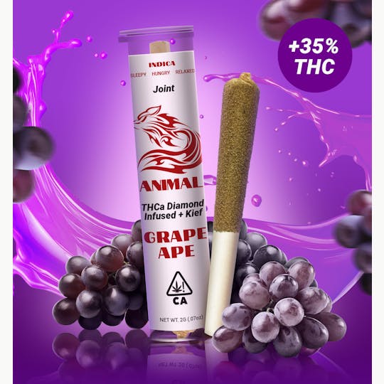 Animal - 2g Grape Ape / THCa Diamond infused Joint - 1