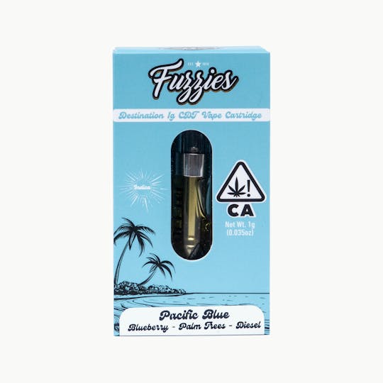 Fuzzies - Fuzzies Destination 1g Vape Cartridge - Pacific Blue Indica - 1