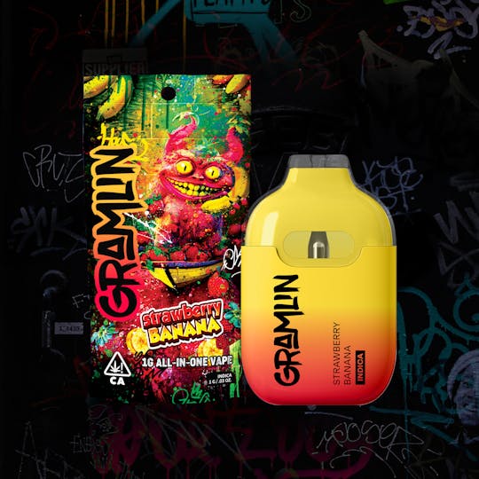 Gramlin - Strawberry Banana 1g All-In-One Vape - 1
