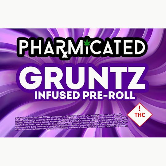 Pharmicated - INFUSED - PhD 1.5g Pre-Roll - Gruntz (H) - 1