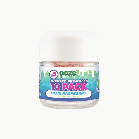 OozeX - Blue Raspberry 10-pack .5g Bubble Hash Infused Pre-Rolls - 1
