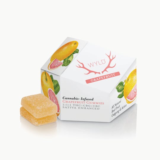 WYLD - Grapefruit 2:1:1 THC:CBG:CBC + Sativa Enhanced Gummies | 200mg - 1