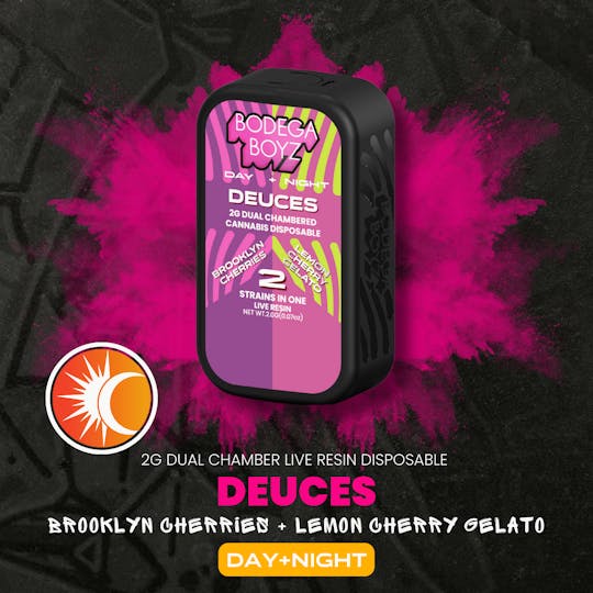 Bodega Boyz - 2 gram Deuces Brooklyn Cherries x Lemon Cherry Gelato Live Resin Vape | NY - 1