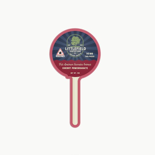 Littlefield Confections - Lollipop Cherry Pomegranate 50mg THC/ Piece - 1
