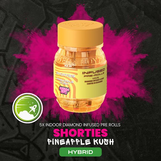 Bodega Boyz - Shorties Pineapple Kush | 4 infused prerolls per Barrel: (HYBRID) | NY - 1