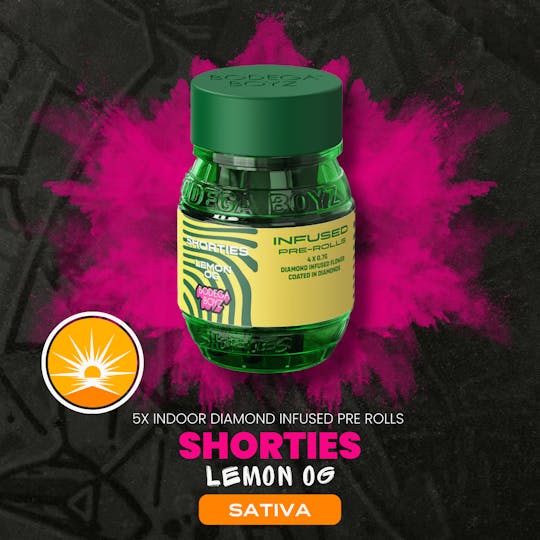Bodega Boyz - Shorties Lemon OG | 4 infused prerolls per Barrel: (SATIVA) | NY - 1