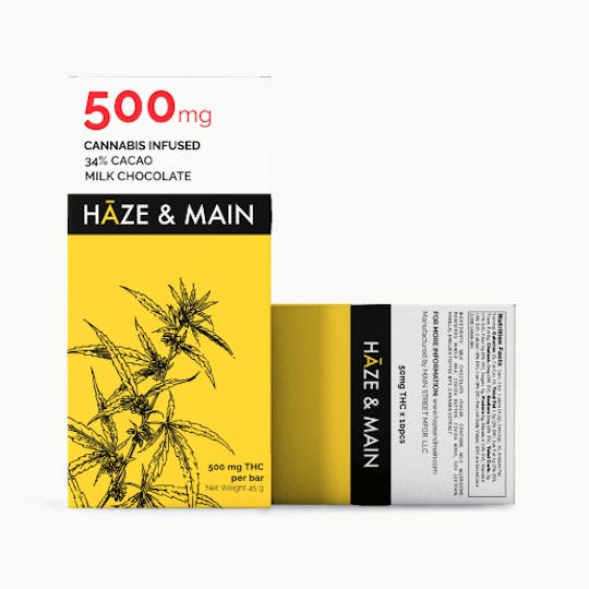 Haze & Main - Milk Chocolate Bar | 500mg (Hybrid) - 1