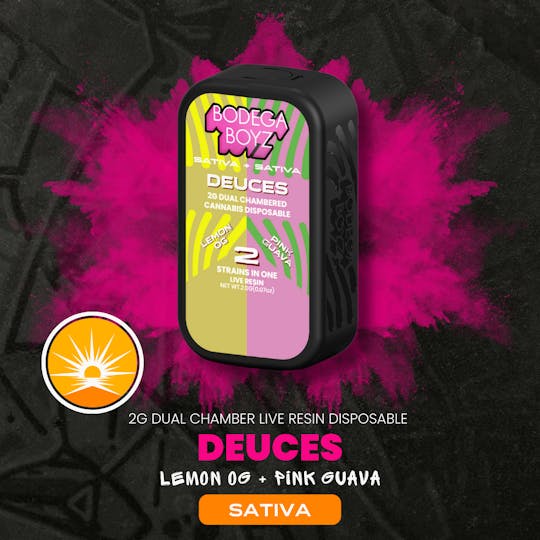 Bodega Boyz - 2 gram Deuces Lemon OG x Pink Guava Live Resin Vape | NY - 1