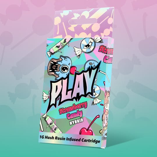 Play Michigan - Strawberry Candy ━ 1g Hash Rosin Infused ━ 510 Cart ━ Play - 1