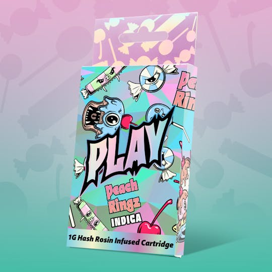 Play Michigan - Peach Ringz ━ 1g Hash Rosin Infused ━ 510 Cart ━ Play - 1