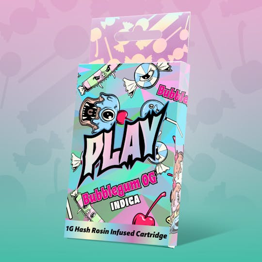 Play Michigan - Bubblegum OG ━ 1g Hash Rosin Infused ━ 510 Cart ━ Play - 1