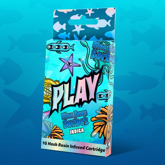 Play Michigan - Blue Razz Sorbet ━ 1g Hash Rosin Infused ━ 510 Cart ━ Play - 1