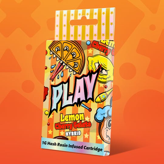 Play Michigan - Lemon Cherry Gelato ━ 1g Hash Rosin Infused ━ 510 Cart ━ Play - 1