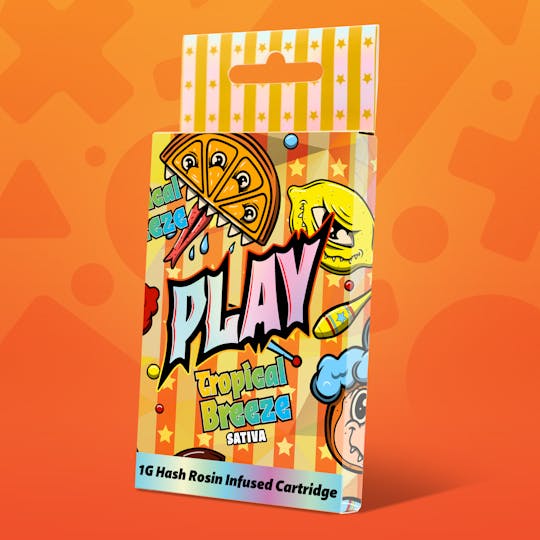 Play Michigan - Tropical Breeze ━ 1g Hash Rosin Infused ━ 510 Cart ━ Play - 1
