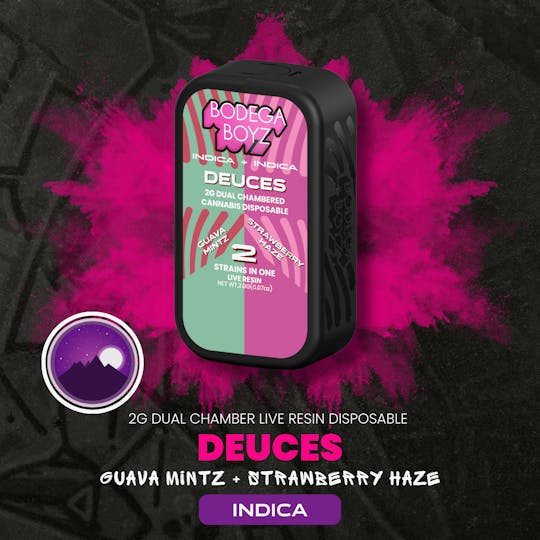 Bodega Boyz - 2 gram Deuces Guava Mintz x Strawberry Haze Live Resin Vape | NY - 1