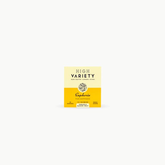 High Variety - 1:1:1 EUPHORIA PINEAPPLE PASSIONFRUIT GUMMIES 300MG (THC/CBD/CBC) - 1