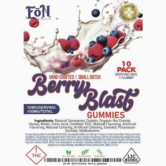 Eon Extracts - EoN - 100mg Gummies - Berryblast - 1