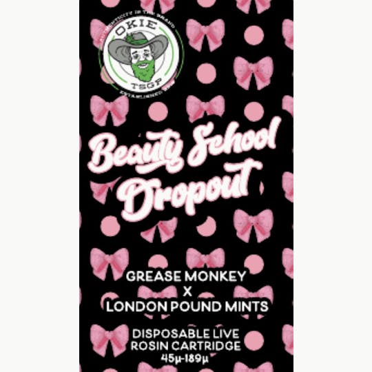Okie TSGP - Beauty School Dropout - 45µ-189µ - 0.5g Disposable Live Rosin Cart - 1