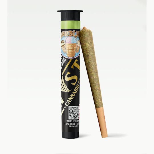Kush Gardens - Twisted Preroll 1g - Sherblato - 1