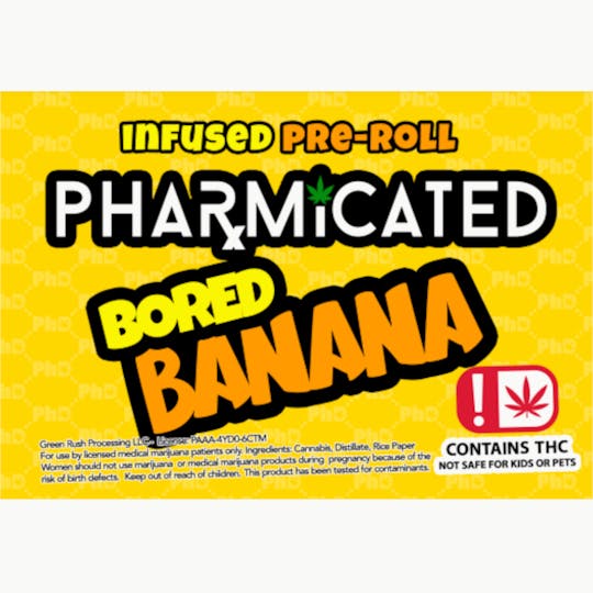 Pharmicated - INFUSED - PhD 1.5g Pre-Roll - Bored Banana (I) - 1
