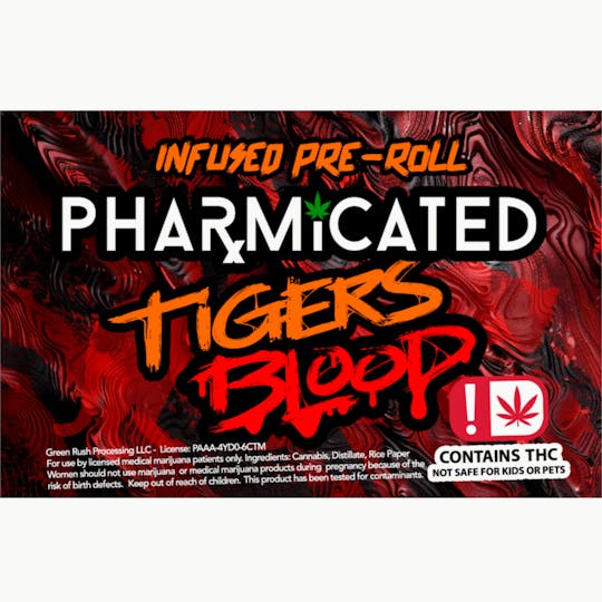 Pharmicated - INFUSED - PhD 1.5g Pre-Roll - Tiger's Blood (I) - 1