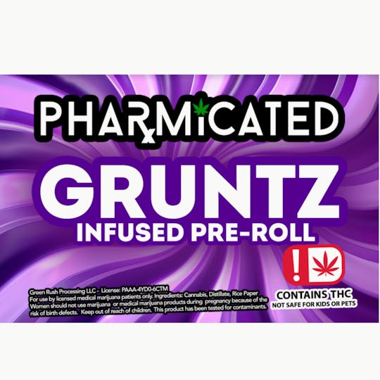 Pharmicated - INFUSED - PhD 1.5g Pre-Roll - Gruntz (H) - 1