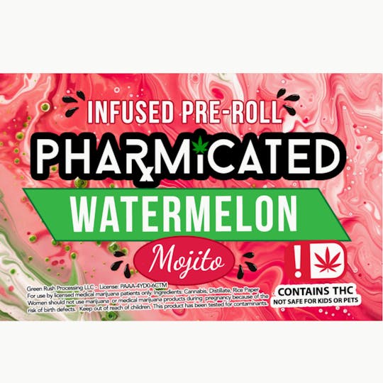 Pharmicated - INFUSED - PhD 1.5g Pre-Roll - Watermelon Mojito (S) - 1