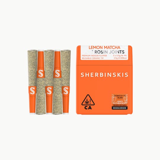 Sherbinskis - Live Rosin Joints - Lemon Matcha x Cherry Gello - 1