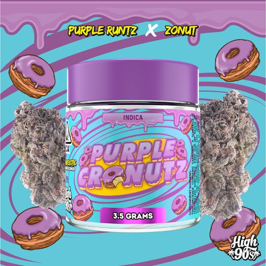 HIGH 90s - High 90s : Purple Cronutz 3.5g Flower - 1