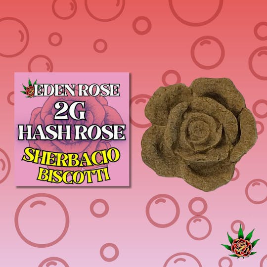 Eden Rose Processing - Eden Rose Bubble Hash Rose 2g - Sherbacio Biscotti (Indica) - 1