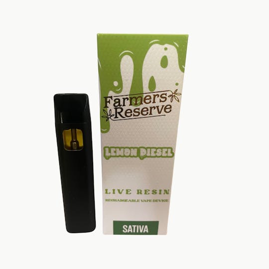 Farmers Reserve - 1Gram Lemon Diesel Live Resin Disposable - 1