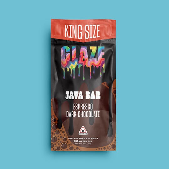 Glaze - Glaze | King Size Java Bar - Espresso Dark Chocolate | 200mg - 1