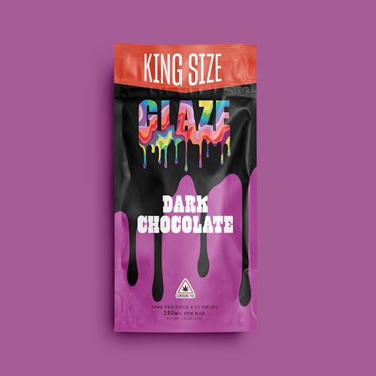 Glaze - Glaze | King Size Dark Chocolate Bar | 200mg - 1
